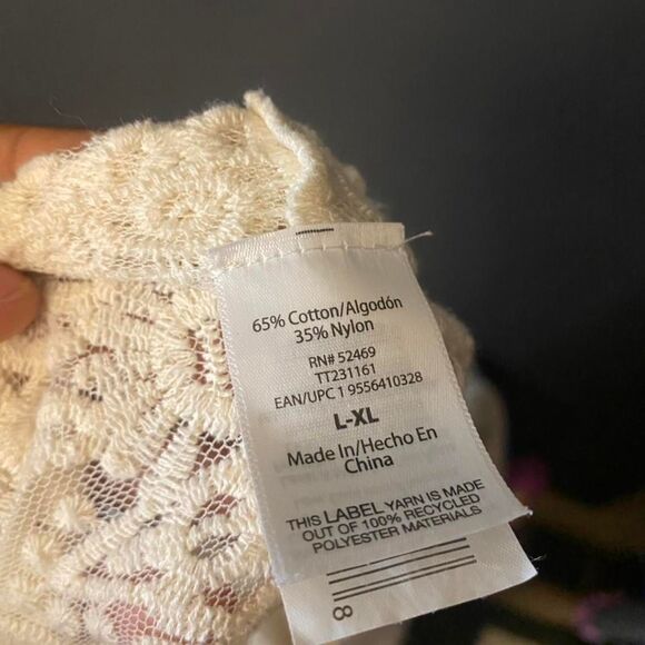 Time-and-tru Women's Cream and White Coat - Picture 5 of 5